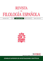 Fascicolo, Revista de filología española : XCVI, 1, 2016, CSIC, Consejo Superior de Investigaciones Científicas