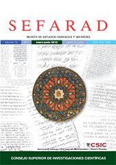 Fascículo, Sefarad : revista de estudios hebraicos y sefardíes : 76, 1, 2016, CSIC, Consejo Superior de Investigaciones Científicas