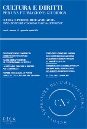 Fascicule, Cultura e diritti : per una formazione giuridica : V, 1/2, 2016, Pisa University Press