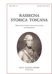 Fascicolo, Rassegna storica toscana : LXII, 1, 2016, L.S. Olschki