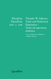 Artículo, Ratio, Mimesis, Dialectics : On Some Motifs in Theodor W. Adorno, Quodlibet