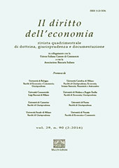 Heft, Il diritto dell'economia : 90, 2, 2016, Enrico Mucchi Editore