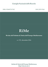 Issue, RiMe : rivista dell'lstituto di Storia dell'Europa Mediterranea : 17, 2/2, 2016, ISEM - Istituto di Storia dell'Europa Mediterranea