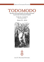 Issue, Todomodo : rivista internazionale di studi sciasciani : VI, 2016, L.S. Olschki