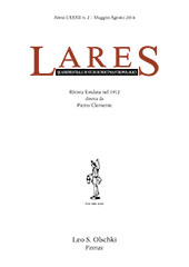 Issue, Lares : rivista quadrimestrale di studi demo-etno-antropologici : LXXXII, 2, 2016, L.S. Olschki