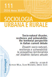 Issue, Sociologia urbana e rurale : XXXVIII, 111, 2016, Franco Angeli