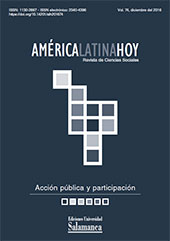 Fascicolo, América Latina Hoy : revista de ciencias sociales : 74, 3, 2016, Ediciones Universidad de Salamanca