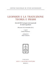 Kapitel, Leopardi fra traduzione e imitazione dalla specola di Carducci e Pascoli, Leo S. Olschki editore