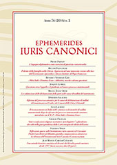 Fascículo, Ephemerides iuris canonici : 56, 2, 2016, Marcianum Press