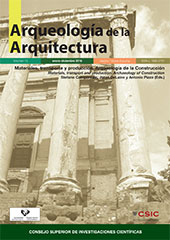 Issue, Arqueología de la arquitectura : 13, 2016, CSIC, Consejo Superior de Investigaciones Científicas