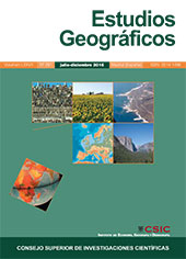 Heft, Estudios geográficos : LXXVII, 281, 2, 2016, CSIC, Consejo Superior de Investigaciones Científicas