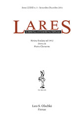 Fascicolo, Lares : rivista quadrimestrale di studi demo-etno-antropologici : LXXXII, 3, 2016, L.S. Olschki