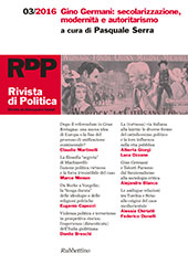 Article, Il problema dell'autoritarismo moderno nel pensiero politico di Gino Germani, Rubbettino