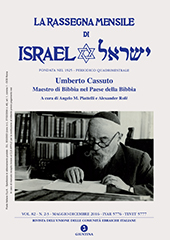 Articolo, Umberto Cassuto e la poesia ebraica in Italia, La Giuntina