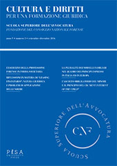 Fascicolo, Cultura e diritti : per una formazione giuridica : V, 3, 2016, Pisa University Press
