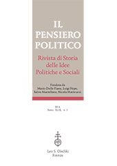 Heft, Il pensiero politico : rivista di storia delle idee politiche e sociali : XLIX, 3, 2016, L.S. Olschki