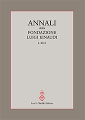 Issue, Annali della Fondazione Luigi Einaudi : L, 2016, L.S. Olschki