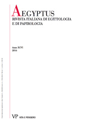 Fascículo, Aegyptus : rivista italiana di egittologia e papirologia : XCVI, 2016, Vita e Pensiero