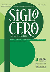 Fascicule, Siglo Cero : Revista Española sobre Discapacidad Intelectual : 47, 3, 2016, Ediciones Universidad de Salamanca