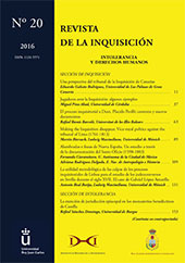 Issue, Revista de la Inquisición : intolerancia y derechos humanos : 20, 2016, Dykinson