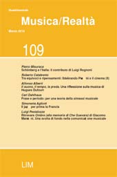 Heft, Musica/Realtà : 109, 1, 2016, Libreria musicale italiana