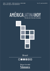 Fascicolo, América Latina Hoy : revista de ciencias sociales : 72, 1, 2016, Ediciones Universidad de Salamanca