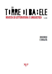 Fascicule, La Torre di Babele : rivista di Letteratura e Linguistica : 12, 2016, Monte Università Parma