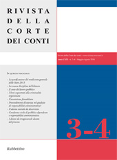 Issue, Rivista della Corte dei Conti : LXIX, 3/4, 2016, Rubbettino