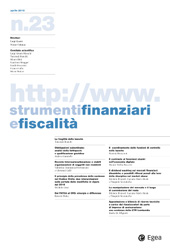 Fascículo, Strumenti finanziari e fiscalità : 23, 2, 2016, Egea