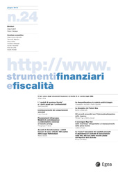 Fascículo, Strumenti finanziari e fiscalità : 24, 3, 2016, Egea