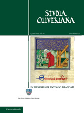 Issue, Studia Oliveriana : quarta serie III, 2017, Il lavoro editoriale