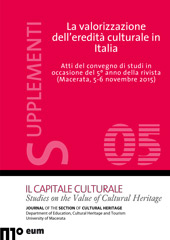Heft, Il capitale culturale : studies on the value of cultural heritage : 5 supplemento, 2016, EUM-Edizioni Università di Macerata