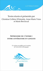 E-book, Apprendre de l'intime : entre littérature et langues, EME Editions