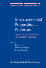 E-book, Inner-sentential Propositional Proforms, John Benjamins Publishing Company