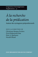 E-book, A la recherche de la predication, John Benjamins Publishing Company