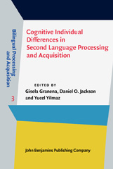 E-book, Cognitive Individual Differences in Second Language Processing and Acquisition, John Benjamins Publishing Company