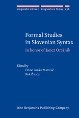E-book, Formal Studies in Slovenian Syntax, John Benjamins Publishing Company
