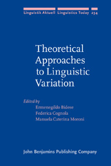 eBook, Theoretical Approaches to Linguistic Variation, John Benjamins Publishing Company