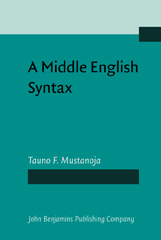 E-book, A Middle English Syntax, John Benjamins Publishing Company