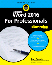 eBook, Word 2016 For Professionals For Dummies, For Dummies