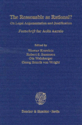 E-book, The Reasonable as Rational? : On Legal Argumentation and Justification. "Festschrift" for Aulis Aarnio, Duncker & Humblot
