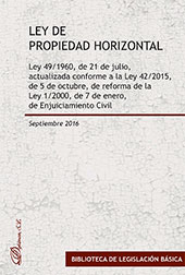 E-book, Ley sobre Propiedad Horizontal : ley 49/1960, de 21 de julio, actualizada conforme a la Ley 42/2015, de 5 de octubre, de reforma de la Ley 1/2000, de 7 de enero, de Enjuiciamiento Civil, Dykinson