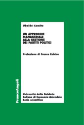 E-book, Un approccio manageriale alla gestione dei partiti politici, Franco Angeli