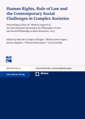 E-book, Human Rights, Rule of Law and the Contemporary Social Challenges in Complex Societies : Proceedings of the 26th World Congress of the International Association for Philosophy of Law and Social Philosophy in Belo Horizonte, 2013, Franz Steiner Verlag GmbH