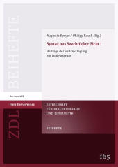 E-book, Syntax aus Saarbrücker Sicht 1 : Beiträge der SaRDiS-Tagung zur Dialektsyntax, Franz Steiner Verlag GmbH