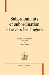 E-book, Subordonnants et subordination à travers les langues, Honoré Champion