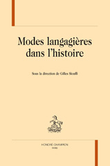 E-book, Modes langagières dans l'histoire, Honoré Champion