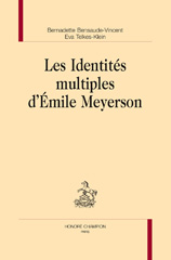eBook, Les identités multiples d'Emile Meyerson, Honoré Champion