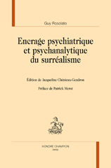 E-book, Encrage psychiatrique et psychanalytique du surréalisme : Études menées de 1956 à 1995, avec les interventions de E. Minkowski et H. Ey, Honoré Champion