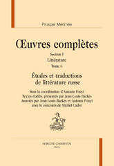 eBook, Oeuvres complètes : Littérature, vol. 6 : Études et traductions de littérature russe, Mérimée, Prosper, Honoré Champion